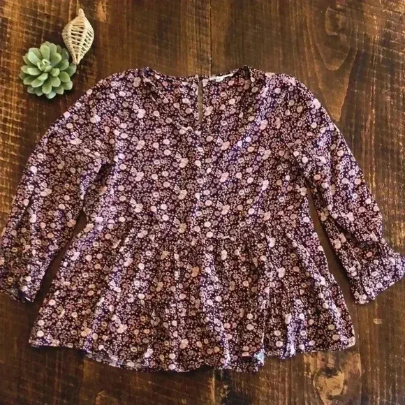 Jane & Delancey | Floral Peplum Ruffle Blouse - Picture 1 of 5